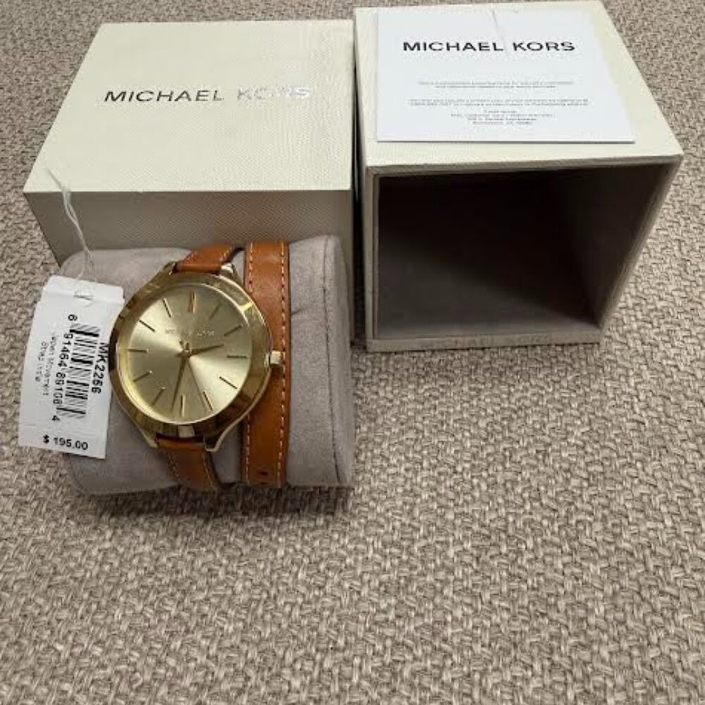 Michael Kors, Gold & Tan Leather